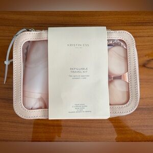 Kristin Ess Refillable Travel Kit Cosmetic Bag - Blush Pink